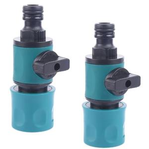 ユアクト 中間コック付 散水栓 止水栓 水量調整 止水 屋外の好きなところにホース蛇口を追加 家庭菜園 農業生産 2個セット