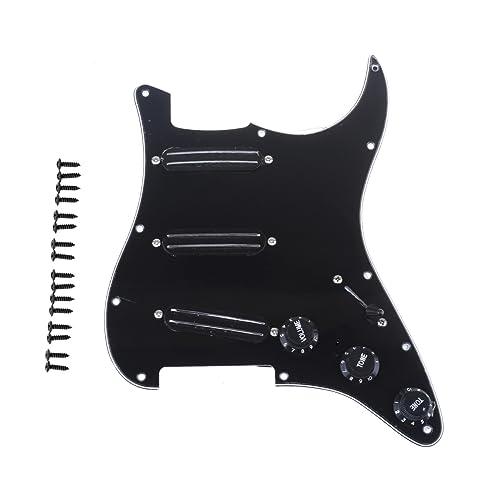 Musiclily Basic SSSストラトキャスター用配線済みピックガード搭載HOT RAILS...