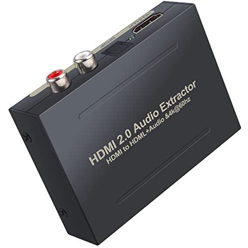 LiNKFOR HDMI音声分離器 HDMI2.0 オーディオ分離器 HDMI入力 HDMI映像出力...
