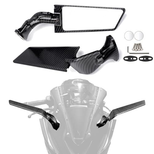 RACEAST バイク ミラー 固定調整可能 デュアルモード ウイング ミラーアンチグレアガラス 広...