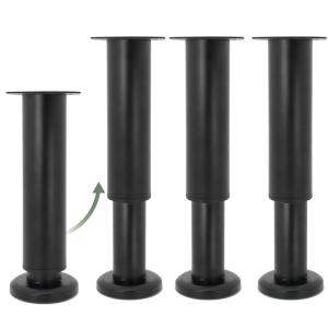 LOYELEY 伸縮式 レベリングフット 4個セット 家具アジャスター 金属製 高耐久 高さ 調節可能 レベリング足 家具移動パッド 水平調整パ