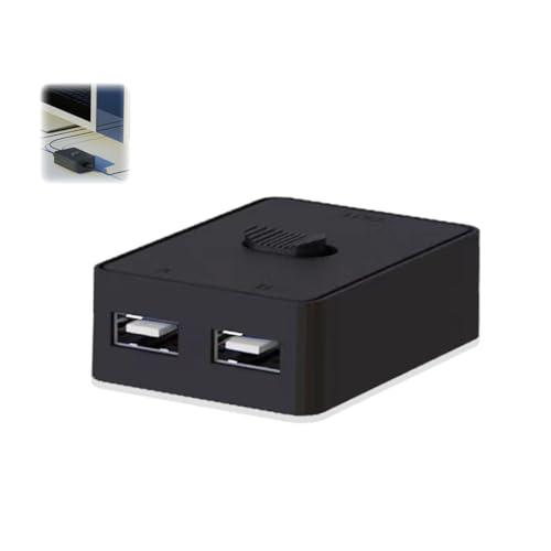 Mirhua USB切替器 USB2.0スイッチセレク双方向切替器ワンキーで素早くマウス スキャナ ...