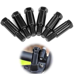 バックミラー 延長ステー アダプター 右ネジ M10 P1.25 ブラック 視界