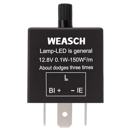 Weasch LED フラッシャーリレー CF-13KT 12V 3 ピン 0.1W-150W c/...