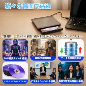 DVDドライブ 外付け USB3.0 ポータブ...の詳細画像2