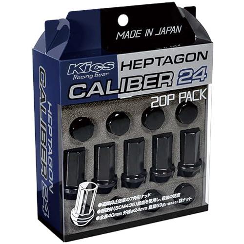 協永産業 HEPTAGON CALIBER 24 M12×P1.25 個数:20P ブラック HPC...