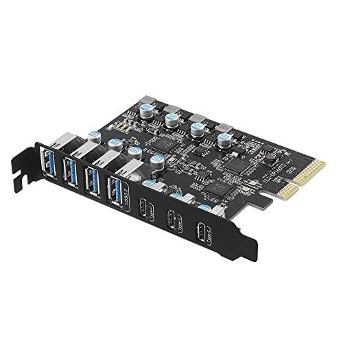 Farboko 7ポート USB 3.2 Gen 2 PCI Express PCIe 拡張カード ...