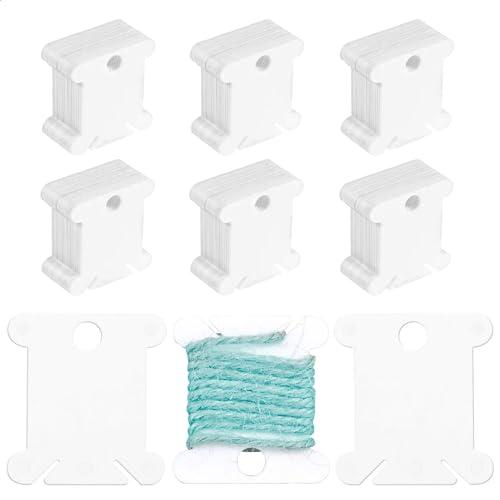 糸巻き台紙 刺繍糸 収納 糸巻きクリップ 120シート 刺繍糸の巻きと仕上げ用 プラスチック 保管 ...