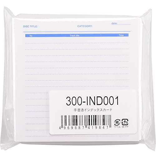 サンワダイレクト CD・DVD インデックスカード 手書き用 つやなし 100枚入 300-IND0...