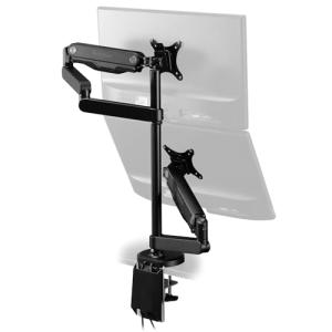 バウヒュッテ　bauhutte　デュアルモニターアーム Bauhutte、ウルトラワイドモニターを縦積みできるデュアルモニター