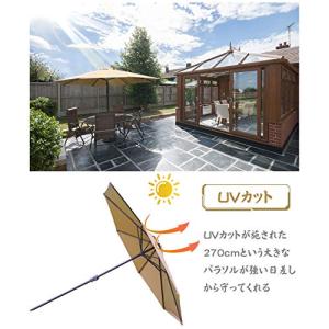 パラソル ガーデンパラソル 270cm uvカ...の詳細画像1