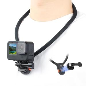 VRIG ネックレス式マウント 磁気 首掛けホルダー Gopro用マウント 一人称視点撮影 POVネックカメラスタンド クイックリリース 超軽量