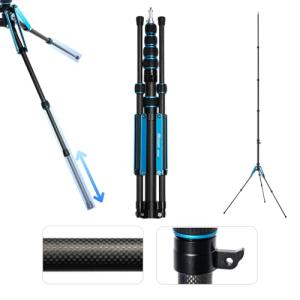 Nissin スーパーライトスタンドLS-5C-XL カーボンファイバー製 軽量約825g 縮長49cmのコンパクト設計 耐荷重3Kg 最大ポーの商品画像