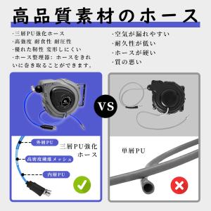 CXCESNS エアホースリール 20m 壁掛...の詳細画像2