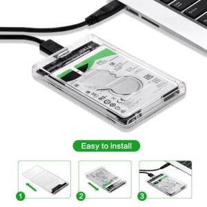 透明な 2.5インチ HDDケース USB 3...の詳細画像3