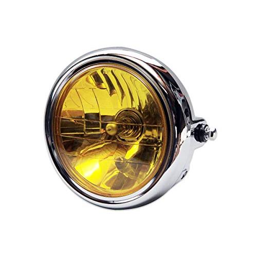 568マルチリフレクターヘッドライト イエロー ガラスレンズ x メッキケース HLT-A03YL