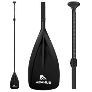 Carbon Fiber SUP Paddle 3-Section Adjustable Shaft Black Plastic