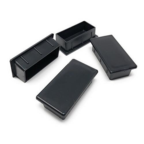 ライトキャップ 鉄角パイプ 1.6mm x 50mm x 26mm用 エンドキャップ 長方形 4個入...
