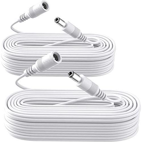 2パック10M / 33Ft電源延長ケーブル、2PCS DC 12V電源アダプター延長コード2.1m...