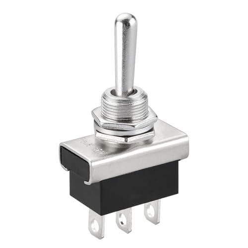 Heschen 金属製トグル スイッチ フリック フリップ、KN3D-103、12V 25A、SPD...