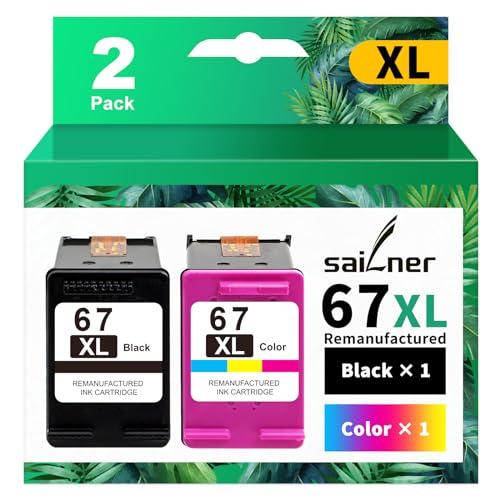 SAILNER 67XL インクカートリッジ 再生インクカートリッジ HP 67XL 67 XL 6...
