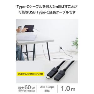 エレコム USB Type C 延長ケーブル ...の詳細画像1