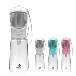 ASCEND＋ 犬 水飲み器 散歩 ペットウォーターボトル 水筒 おやつ 550ml ホワイトの商品画像