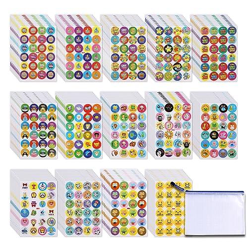 Cristallo ごほうびシール 大量 収納袋付き １４０シートの３３６０ピース よくできましたシ...