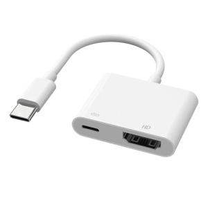 タイプc hdmi ケーブル 2025新版 USB Type-C HDMI 変換アダプタ 2in1 4K 100W PD急速充電 スマホ画面をモ