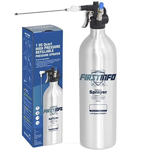 良匠 FIRSTINFO TOOLS 高圧用詰替式スプレー缶 1000mL アルミ製 逆さ使用可 充...