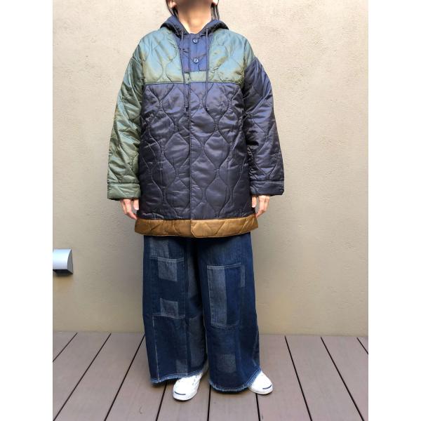 SALE キルトフードジャケット　LIME.INC ライムインク  ひょうたんキルト　フード付きクレ...