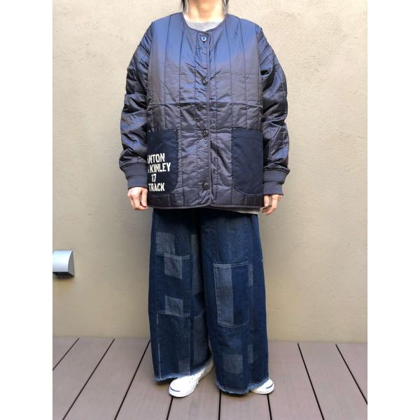 SALE ノーカラージャケット  キルトジャケット　LIME.INC ライムインク   縦キルト ノ...