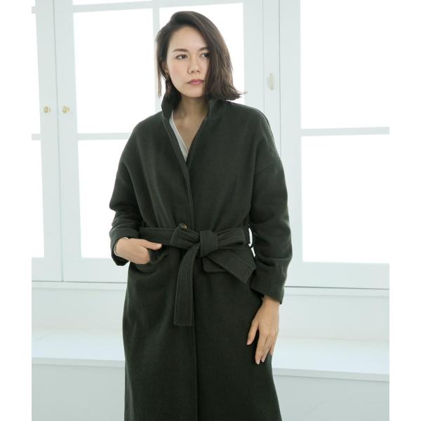アウター レディース UNFITfemme  メルトンチェスターコート　（KHAKI）