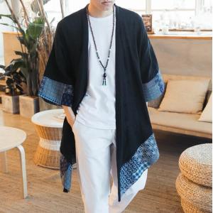 メンズ ロング袖 長袖 薄手 和装 刺繍 甚平 カーディガン 着物 コート 衣装 浴衣 和服 カジュアル 夏 He1347 赤坂ville 通販 Yahoo ショッピング