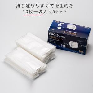 マスク 不織布 白 3層 6mm平ゴム 10枚...の詳細画像4