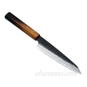 唯千里オリジナル堺製本霞青二鋼墨流し 切付柳刃 300 mm 【黒檀八角