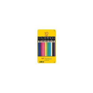 トンボ鉛筆 TOMBOW 色鉛筆NQ 丸軸 缶入12色セット CB-NQ12C