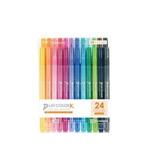 トンボ鉛筆 TOMBOW 水性サインペン プレイカラーK 24色セット GCF-012