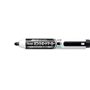 ぺんてる Pentel ノック式ハンディホワイトボードマーカー 丸芯・中字 黒 MWXN5M-A