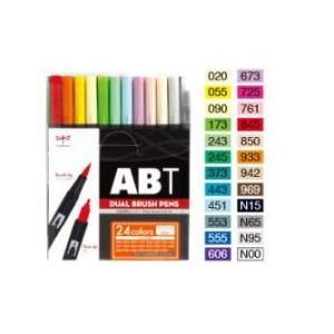 水性サインペン トンボ鉛筆 TOMBOW ABT 24色ベーシック AB-T24CBA