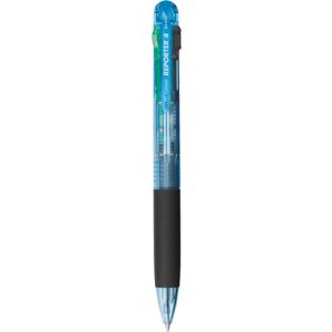 多色ボールペン トンボ鉛筆 TOMBOW リポーター REPORTER 0.7mmボール 4色ボールペン BC-FRC40 透明ブルー