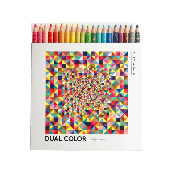 色鉛筆  コクヨ KOKUYO DUAL COLOR 20Colors 2色混色色鉛筆20本 KE-...