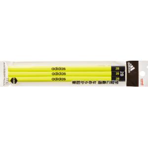 鉛筆 筆記具 三菱鉛筆 uni アディダス かきかた鉛筆 3本パック 2B 黄黒 鉛筆7046 AI06 黄黒 2B 3P｜akatsuka-bs