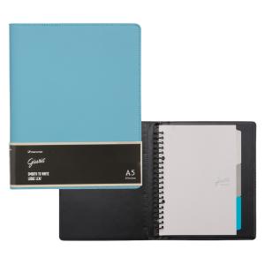 合成皮革製 バインダーノート B5サイズ26穴 黒 茶色 : システム手帳