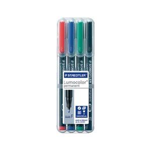 ステッドラー STAEDTLER 製図用品 ルモカラーペン 油性 極細書きF 318 WP4｜akatsuka-bs