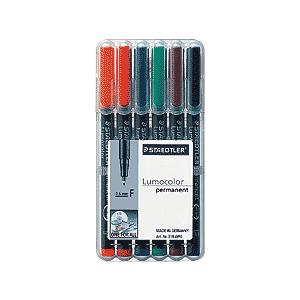 ステッドラー STAEDTLER 製図用品 ルモカラーペン 油性 極細書きF 318 WP6