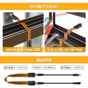 隙間ケーブル 防犯カメラ用 室内から屋外へ I...の詳細画像2