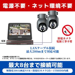 防犯カメラ poe給電 屋外 PTZ機能 2台...の詳細画像5