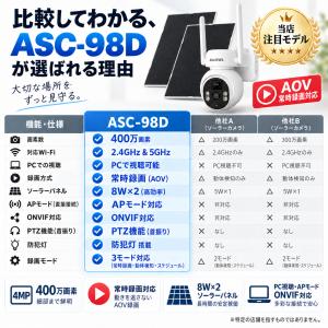 ソーラー防犯カメラ AOV常時録画 屋外用 W...の詳細画像5