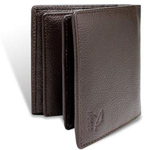 アーノルドパーマー 二つ折り財布 メンズ 財布 Wべら付 札入 多収納 大容量 革 APS-3304 (brown)｜akd-shop